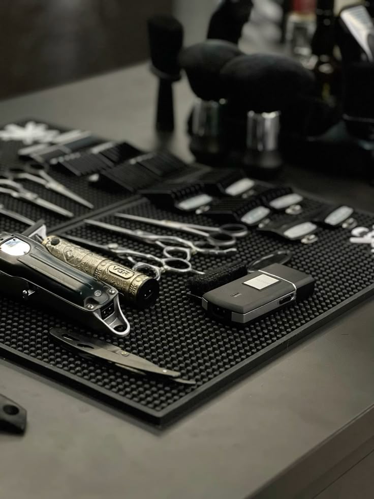 Expert barber in action