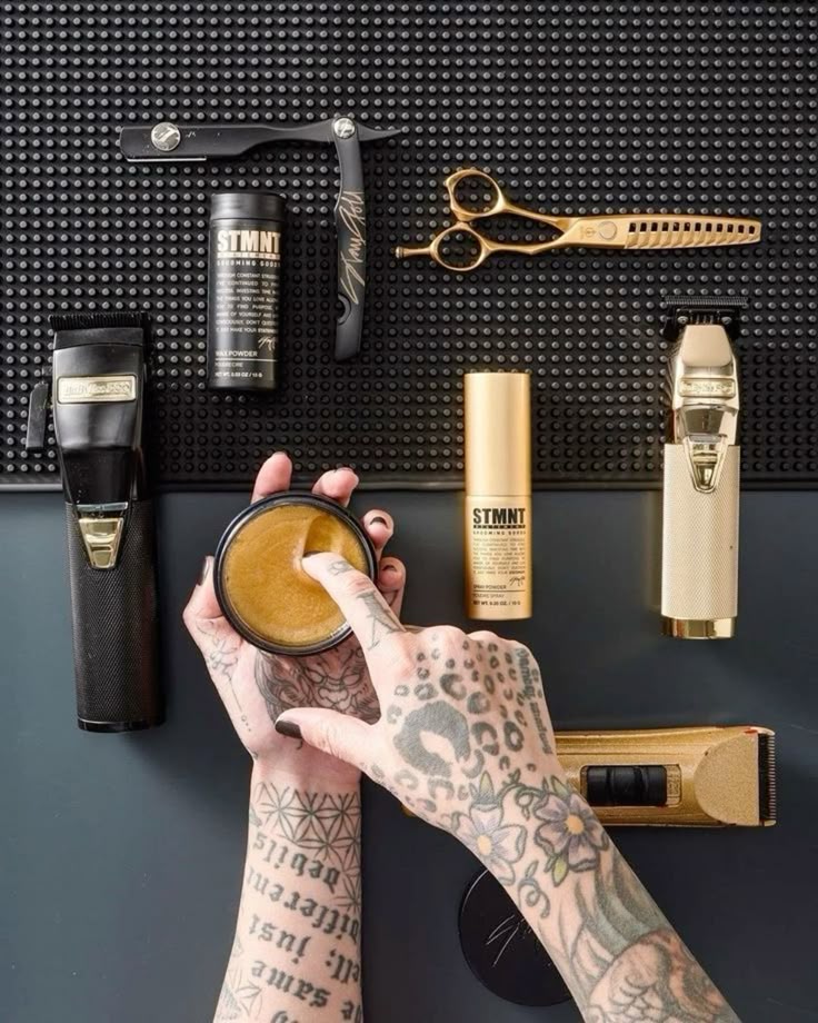 Barbershop exterior at dusk